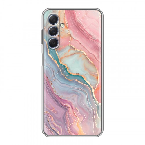 Дизайнерский силиконовый чехол для Samsung Galaxy M54 розовый мрамор