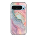 Дизайнерский силиконовый чехол для Google Pixel 9 розовый мрамор