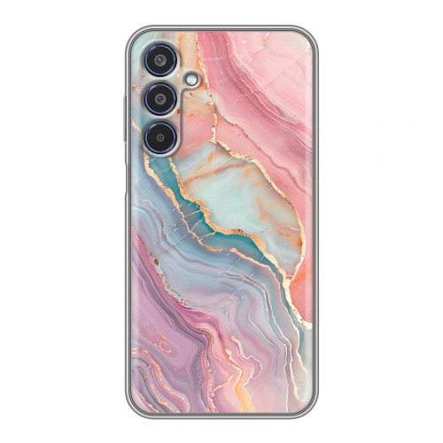 Дизайнерский силиконовый чехол для Samsung Galaxy M35 розовый мрамор