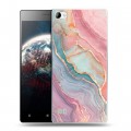 Дизайнерский пластиковый чехол для Lenovo Vibe X2 розовый мрамор