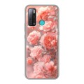 Дизайнерский силиконовый с усиленными углами чехол для Tecno Pouvoir 4 Розы цветы