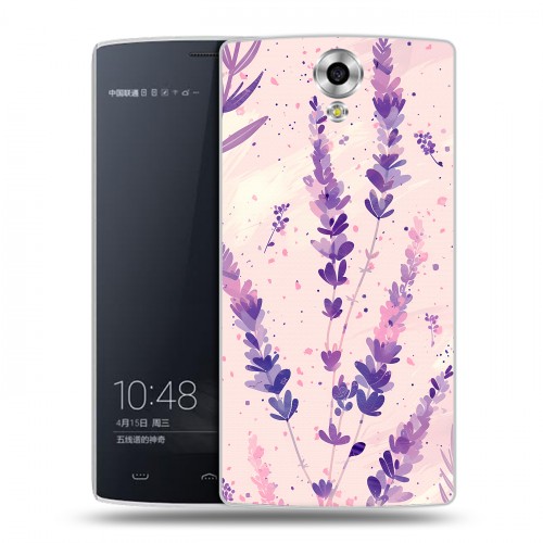 Дизайнерский силиконовый чехол для Homtom HT7 цветы лаванда