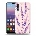 Дизайнерский силиконовый с усиленными углами чехол для Huawei P20 Pro цветы лаванда