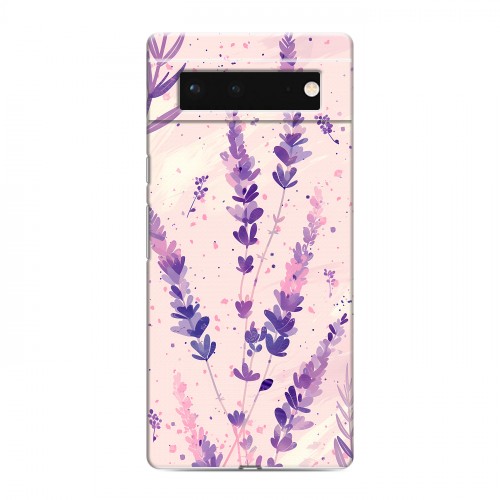 Дизайнерский силиконовый чехол для Google Pixel 6 цветы лаванда