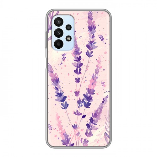 Дизайнерский силиконовый чехол для Samsung Galaxy A23 цветы лаванда