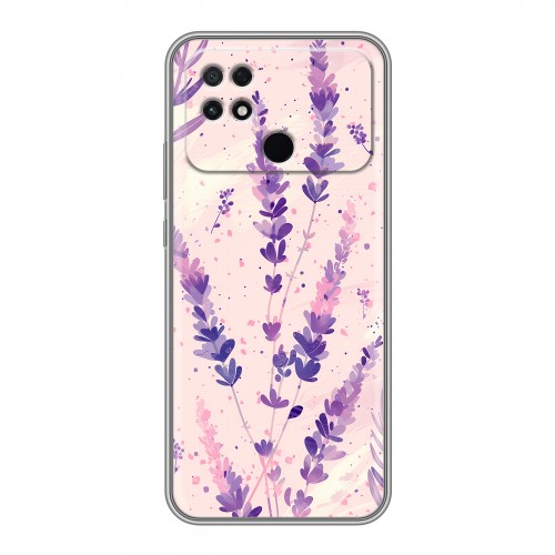 Дизайнерский силиконовый чехол для Xiaomi Poco C40 цветы лаванда
