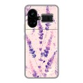 Дизайнерский силиконовый чехол для Realme GT5 цветы лаванда