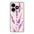 Дизайнерский силиконовый чехол для Tecno Spark Go 2024 цветы лаванда