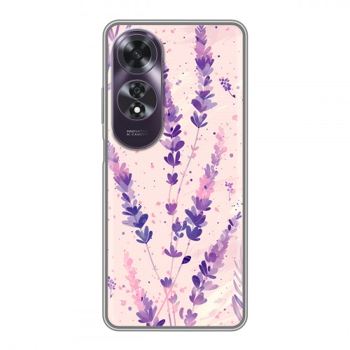 Дизайнерский силиконовый чехол для OPPO A60 цветы лаванда
