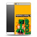 Дизайнерский пластиковый чехол для Lenovo Phab Plus Майнкрафт Minecraft