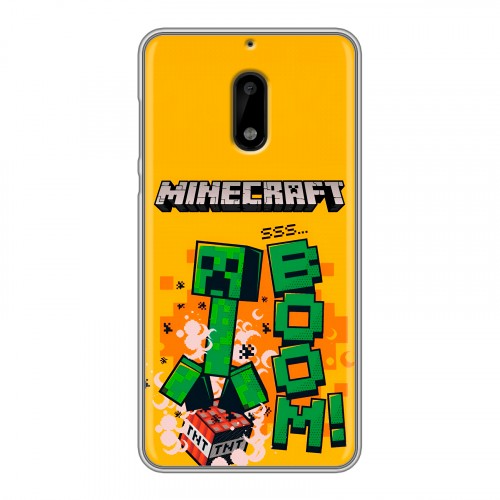 Дизайнерский пластиковый чехол для Nokia 6 Майнкрафт Minecraft