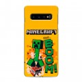 Дизайнерский силиконовый с усиленными углами чехол для Samsung Galaxy S10 Майнкрафт Minecraft