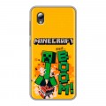 Дизайнерский силиконовый чехол для ZTE Blade A3 (2019) Майнкрафт Minecraft