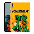 Дизайнерский силиконовый чехол для Samsung Galaxy Tab S7 Майнкрафт Minecraft