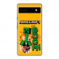 Дизайнерский силиконовый чехол для Google Pixel 6a Майнкрафт Minecraft