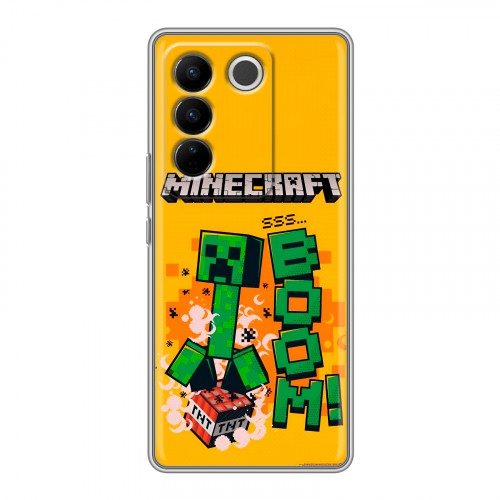 Дизайнерский силиконовый чехол для Vivo V27 Майнкрафт Minecraft