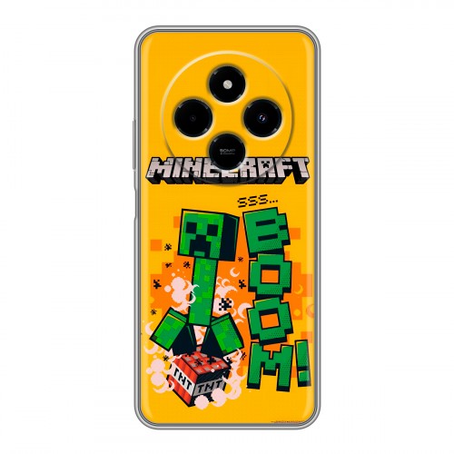 Дизайнерский силиконовый чехол для Xiaomi RedMi 14C Майнкрафт Minecraft