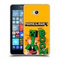 Дизайнерский пластиковый чехол для Microsoft Lumia 640 Майнкрафт Minecraft
