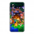 Дизайнерский силиконовый чехол для ZTE Blade A3 (2019) Майнкрафт Minecraft