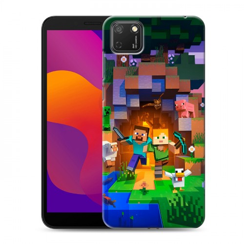 Дизайнерский силиконовый чехол для Huawei Honor 9S Майнкрафт Minecraft