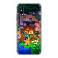 Дизайнерский силиконовый чехол для Xiaomi RedMi 9A Майнкрафт Minecraft