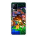 Дизайнерский силиконовый чехол для Vivo V21e Майнкрафт Minecraft