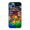 Дизайнерский силиконовый чехол для Iphone 13 Майнкрафт Minecraft