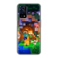 Дизайнерский силиконовый с усиленными углами чехол для OPPO A55 Майнкрафт Minecraft