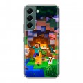 Дизайнерский силиконовый чехол для Samsung Galaxy S22 Майнкрафт Minecraft