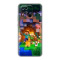 Дизайнерский силиконовый чехол для Xiaomi Redmi 10C Майнкрафт Minecraft