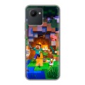 Дизайнерский силиконовый чехол для Realme C30 Майнкрафт Minecraft