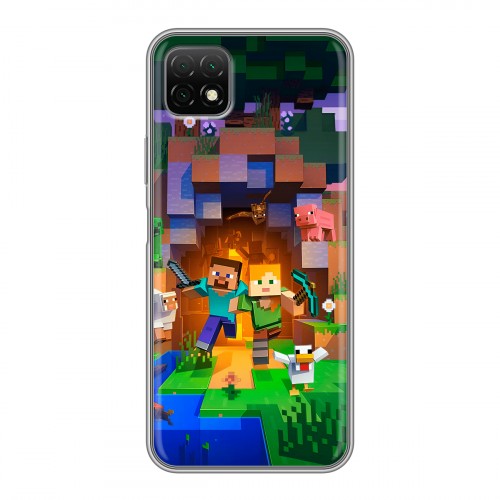 Дизайнерский силиконовый чехол для Wiko T3 Майнкрафт Minecraft