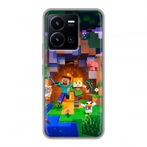 Дизайнерский силиконовый чехол для Vivo Y35 Майнкрафт Minecraft