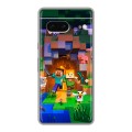 Дизайнерский силиконовый чехол для Google Pixel 7 Майнкрафт Minecraft