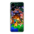 Дизайнерский силиконовый с усиленными углами чехол для Tecno Spark 10 Майнкрафт Minecraft