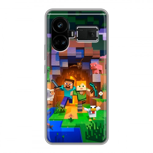 Дизайнерский силиконовый чехол для Realme GT5 Майнкрафт Minecraft