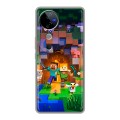 Дизайнерский силиконовый чехол для Vivo V40 5G Майнкрафт Minecraft