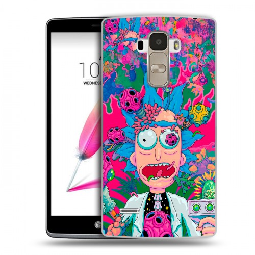 Дизайнерский пластиковый чехол для LG G4 Stylus Рик и Морти Rick Morty