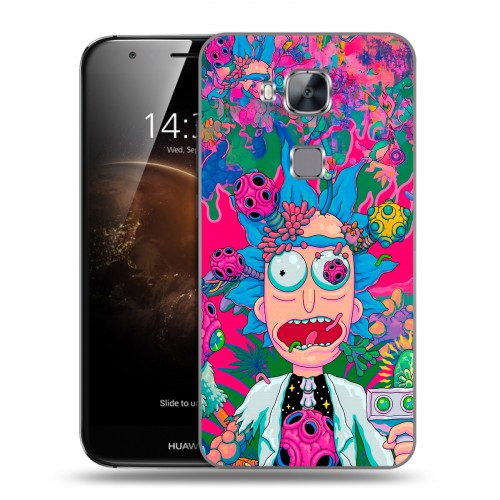 Дизайнерский пластиковый чехол для Huawei G8 Рик и Морти Rick Morty