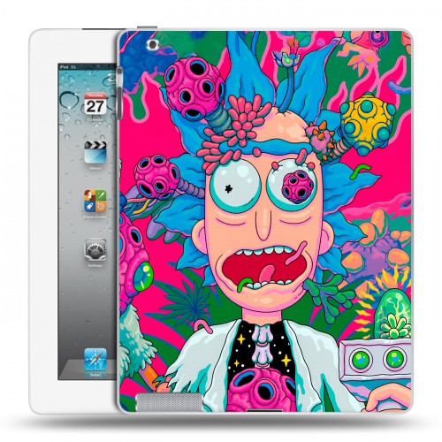 Дизайнерский пластиковый чехол для Ipad 2/3/4 Рик и Морти Rick Morty