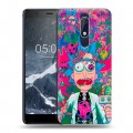 Дизайнерский пластиковый чехол для Nokia 5.1 Рик и Морти Rick Morty