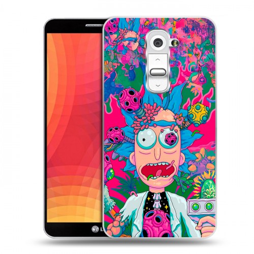 Дизайнерский пластиковый чехол для LG Optimus G2 Рик и Морти Rick Morty