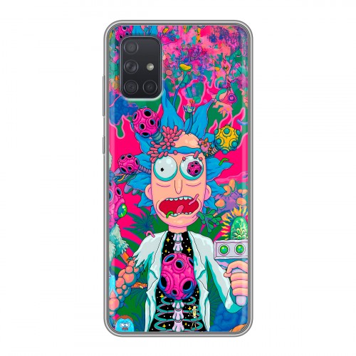 Дизайнерский силиконовый чехол для Samsung Galaxy A71 Рик и Морти Rick Morty
