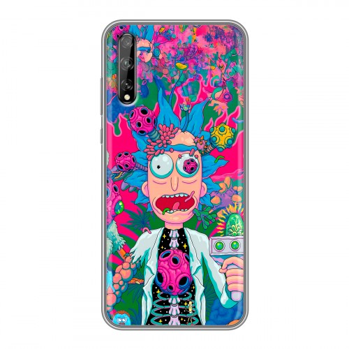 Дизайнерский силиконовый чехол для Huawei Y8p Рик и Морти Rick Morty