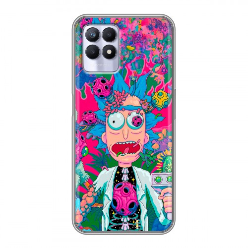 Дизайнерский силиконовый чехол для Realme 8i Рик и Морти Rick Morty
