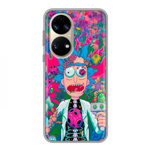 Дизайнерский силиконовый чехол для Huawei P50 Pro Рик и Морти Rick Morty