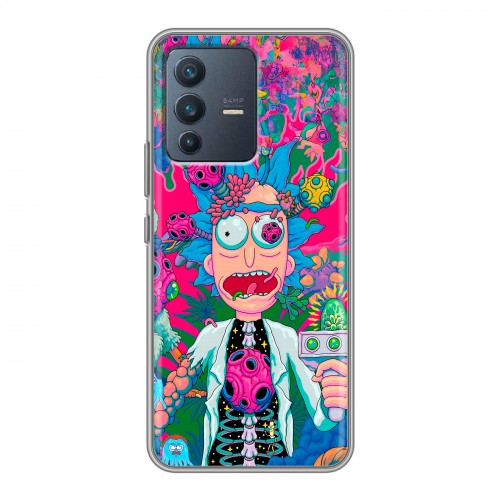 Дизайнерский силиконовый чехол для Vivo V23 Рик и Морти Rick Morty