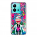 Дизайнерский силиконовый чехол для Vivo V25 Рик и Морти Rick Morty