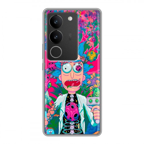 Дизайнерский силиконовый чехол для Vivo S17 Рик и Морти Rick Morty