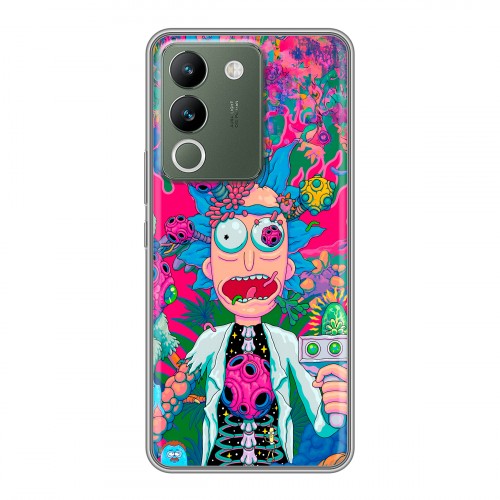 Дизайнерский силиконовый чехол для Vivo V29e Рик и Морти Rick Morty